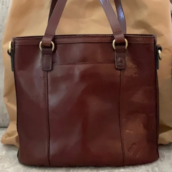 Patricia Nash Brown Leather Tote Bag 12 W X 10 Tall - Picture 3 of 5